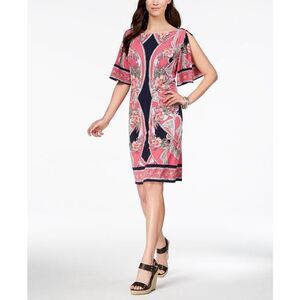 JM Collections Petite Floral Split Sleeve Dress PM